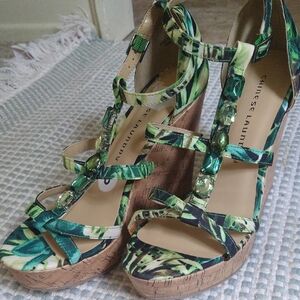 Chinese Laundry Tropical Print Wedges